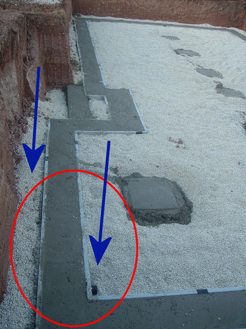 Foundation with Drain Tile