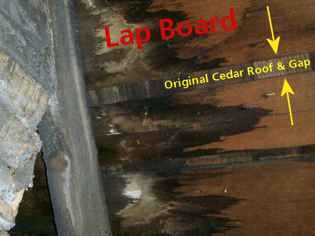 Old cedar roof construction