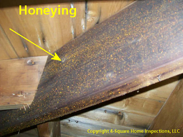Honeying of attic rafters