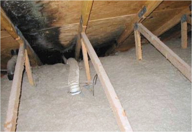 Improper attic fan venting