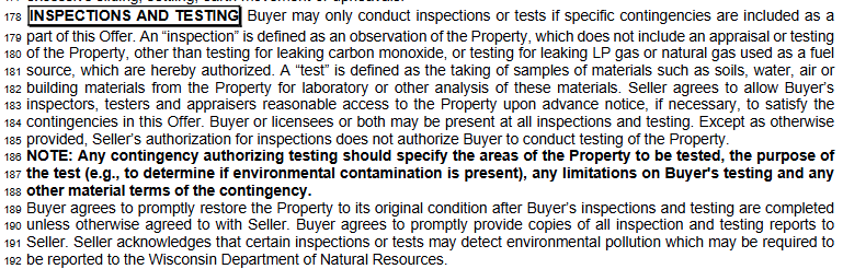 WB-11 Offer to Purchase Excerpt